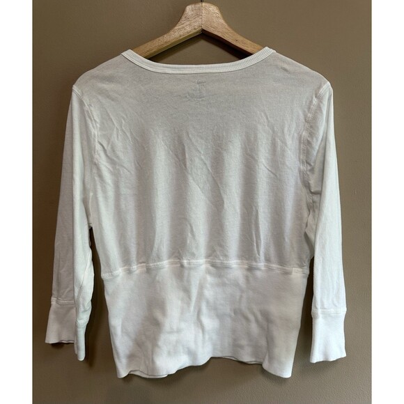 GAP 100% Cotton White 3/4 Sleeve Lightweight Cardigan Women's Size XL Layer EUC - Picture 5 of 8